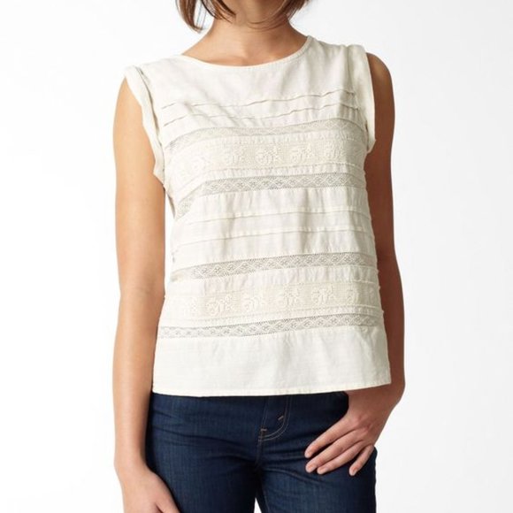 Levi's Linen Lace Pleated Shift Tank - Picture 1 of 7